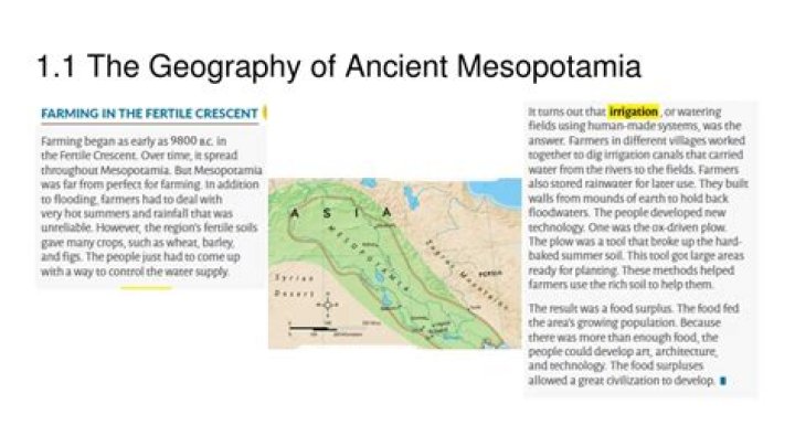 How did geography help Mesopotamia