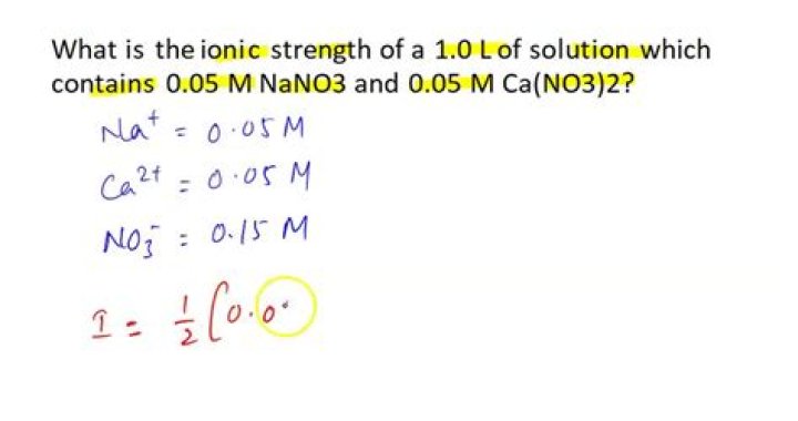 How do you calculate the ionic strength of a solution