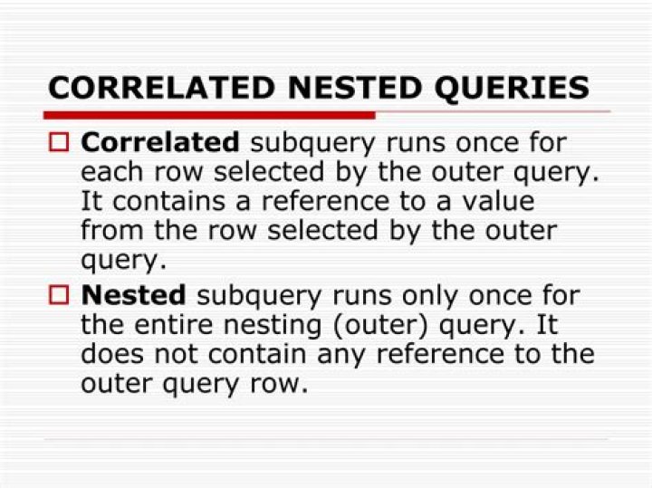 What are correlated nested queries