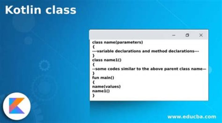 What is a class in Kotlin